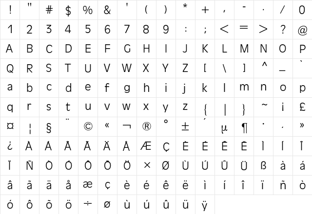 Antique Olive BQ Regular font glyphpreview