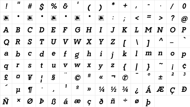 Coltan Gea Bold Italic font glyphpreview