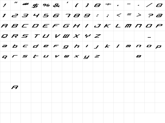 Concielian Regular font glyphpreview