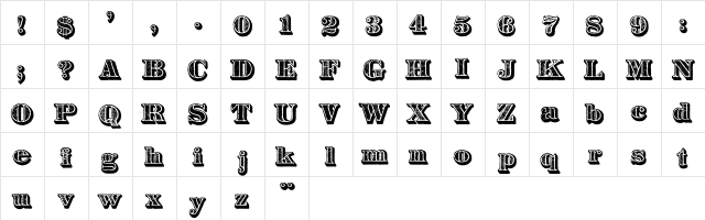 Archive Garfield Regular font glyphpreview