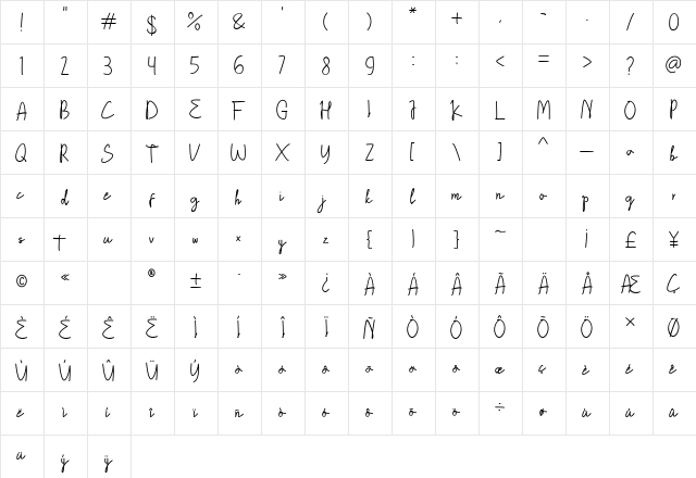 Archestra Regular font glyphpreview