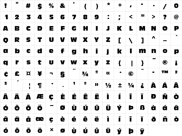 Antique Olive T Compact font glyph preview Antique Olive T Compact font glyphpreview