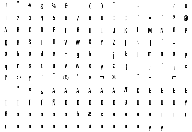 ColiseumRR Light font glyph preview ColiseumRR Light font glyphpreview
