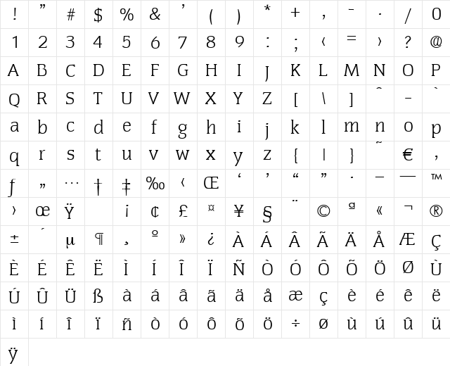 Congress-Light Regular font glyphpreview