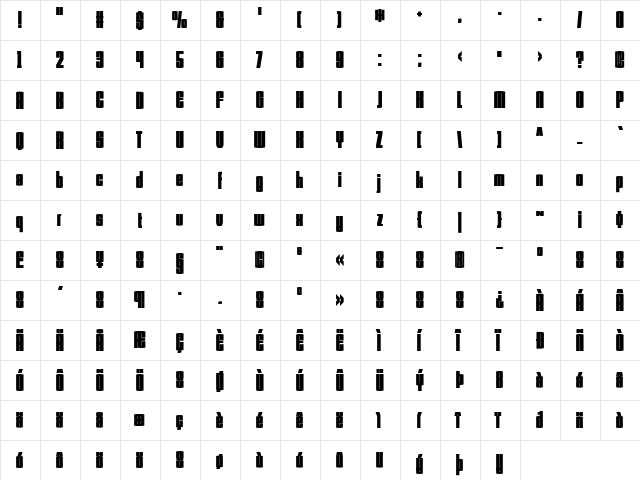 Armada Regular font glyph preview Armada Regular font glyphpreview