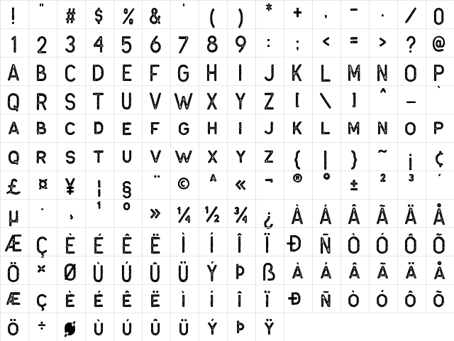 Antone Block font glyphpreview