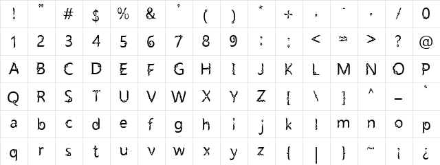 Cloudy Mega Regular font glyphpreview
