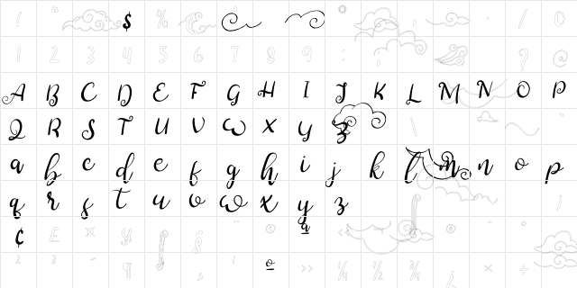 arch cloudy Regular font glyphpreview