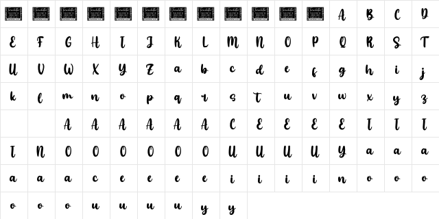 Antique Personal Use font glyphpreview