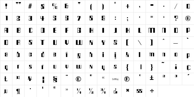 Compstyle Regular font glyphpreview