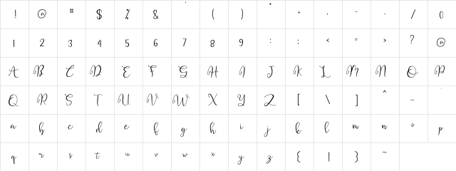 Armelo_Dianovista Regular font glyphpreview