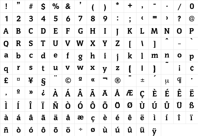 Congress-ExtraBold Regular font glyphpreview