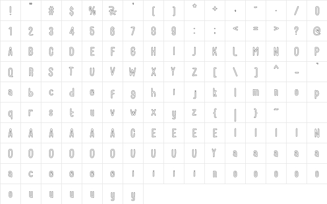 COCO MILK Regular font glyphpreview