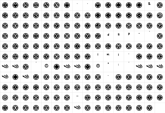 Console Regular font glyphpreview