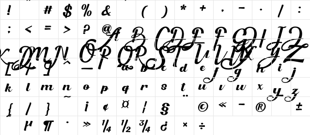 Arpeggio Regular font glyph preview Arpeggio Regular font glyphpreview