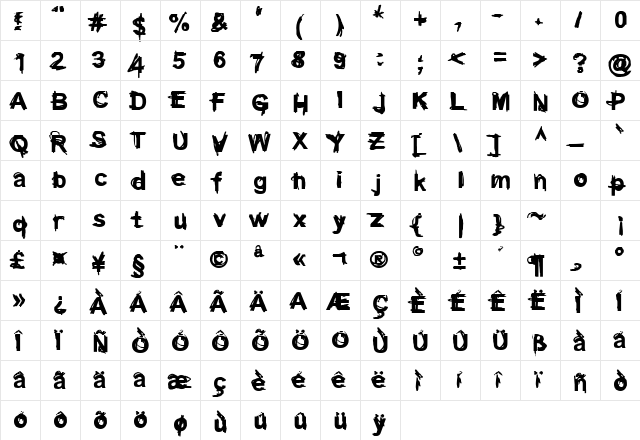 Coercion Medium font glyphpreview