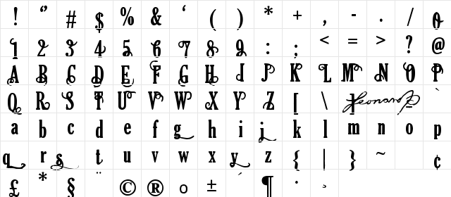 Areson Regular font glyphpreview