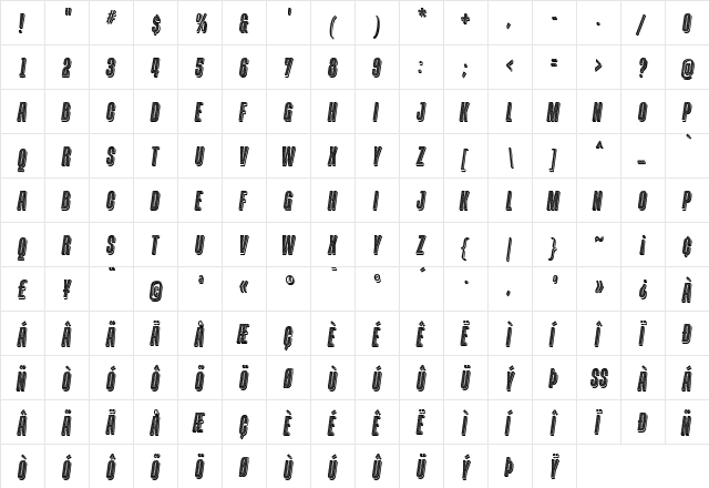 Containment Full font glyphpreview