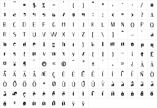 Colony Regular font glyphpreview