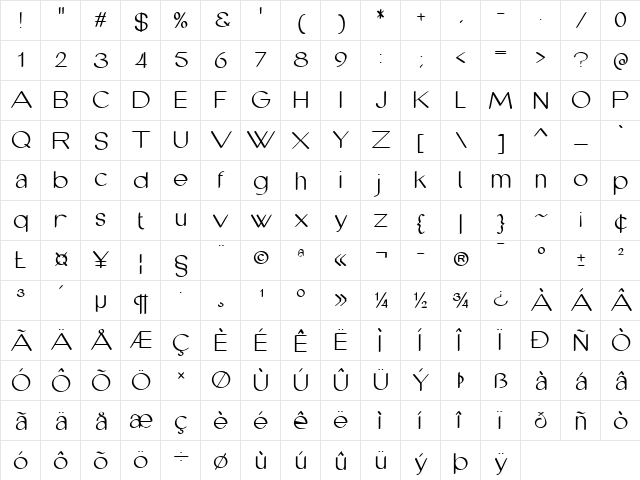 cofley extralight font glyphpreview