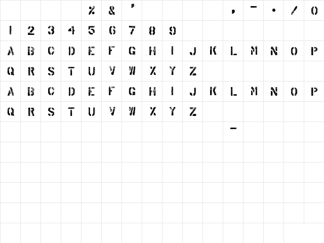 Arabica Export Regular font glyphpreview