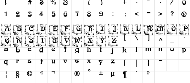 Arnold BocklinC Initial One Regular font glyph preview Arnold BocklinC Initial One Regular font glyphpreview