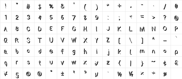 AppleStorm ShdRg font glyph preview AppleStorm ShdRg font glyphpreview