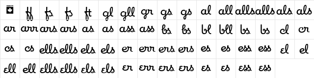 Apricot - Ligatures One Regular font glyphpreview