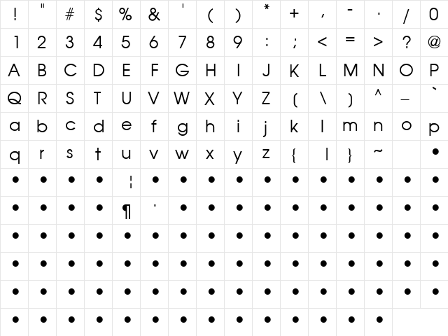 Confused 1 Regular font glyphpreview