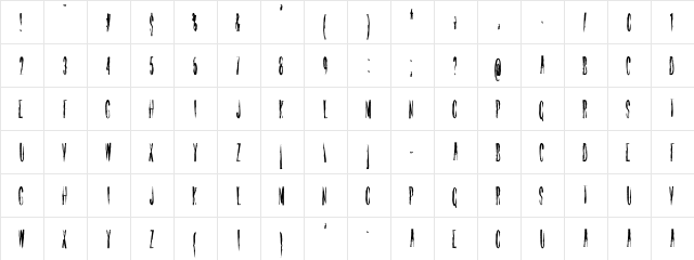 April Ten Regular font glyphpreview