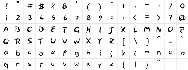 Arabolical 1 font glyphpreview
