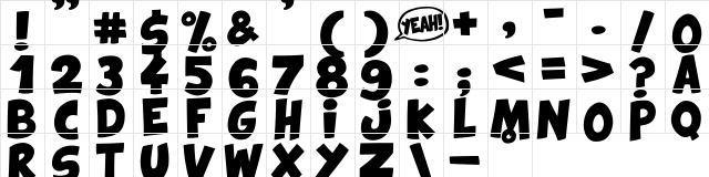 Comix Loud Regular font glyphpreview
