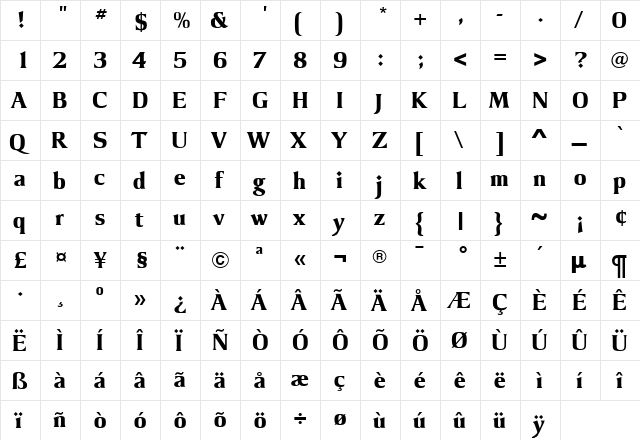 ArgusExtraBold Regular font glyphpreview