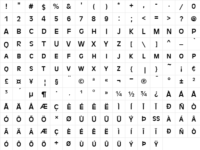 Antique Olive DC D Regular font glyphpreview