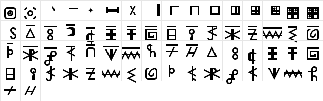 ARGON Regular font glyph preview ARGON Regular font glyphpreview