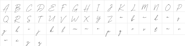 Angelic Bonques Free Script Regular font glyphpreview