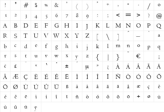 Armand Regular font glyphpreview
