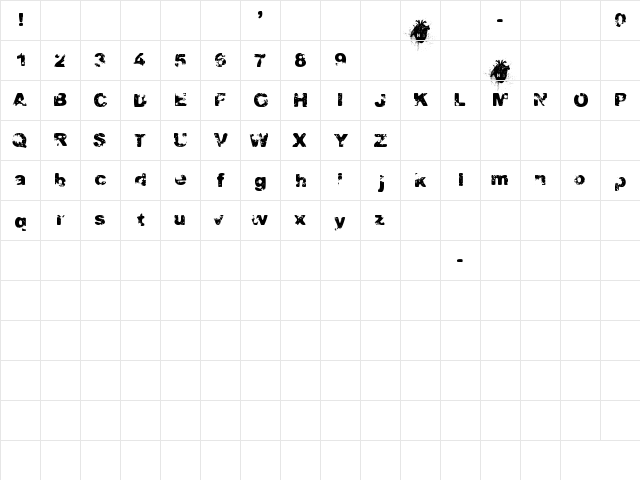 CONDEMNATION Regular font glyphpreview