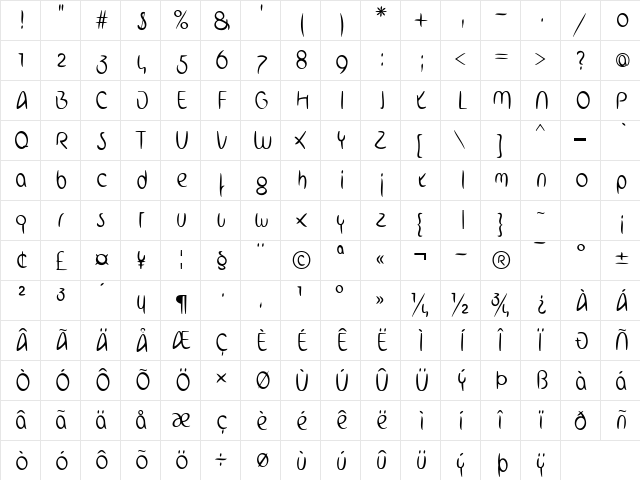 ArabStroke LT Light Regular font glyphpreview
