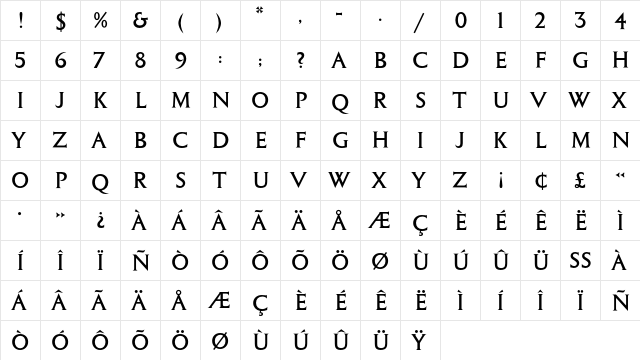 ColumnaEF Solid font glyphpreview