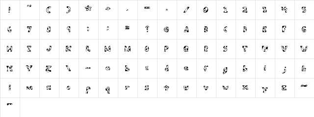 Army Beans Regular font glyphpreview