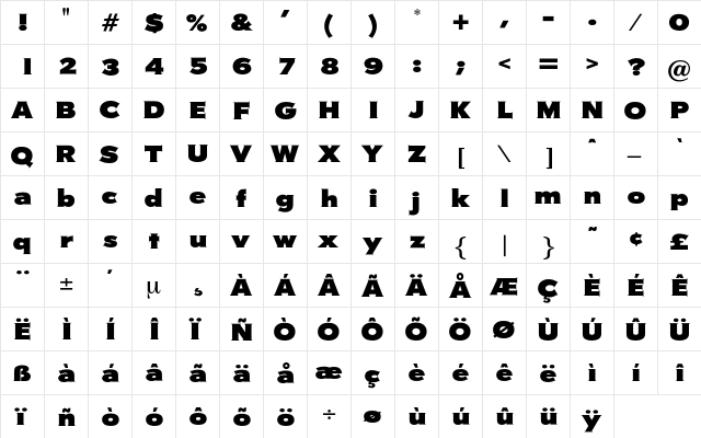 Arlington Regular font glyphpreview