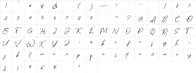 Angello Regular font glyph preview Angello Regular font glyphpreview