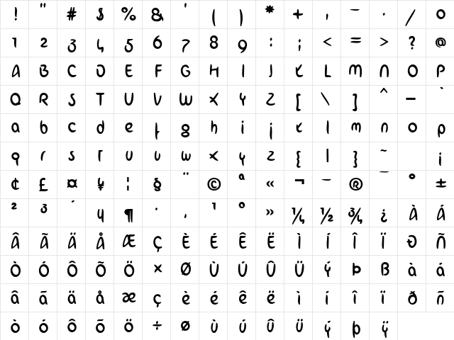 ArabStroke LT Heavy Regular font glyphpreview