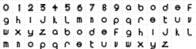 area OUTLINEe Regular font glyph preview area OUTLINEe Regular font glyphpreview