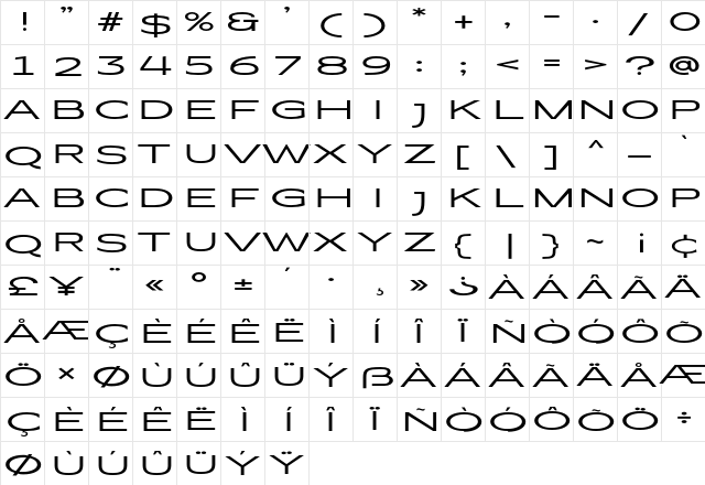 Coltrane Regular Demo font glyph preview Coltrane Regular Demo font glyphpreview