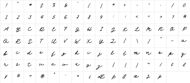 Angel Rose Demo font glyphpreview