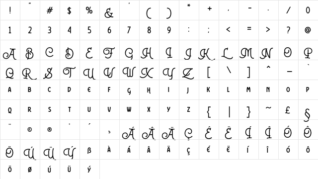 Colgneries Regular font glyphpreview