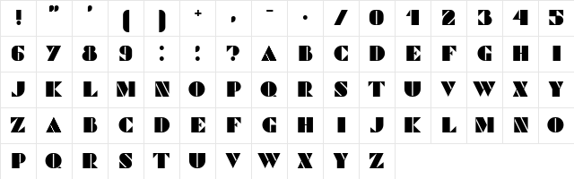 Commanders Regular font glyphpreview
