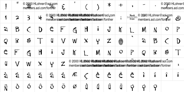 CokerOne Trial Version font glyphpreview